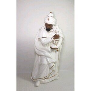 O'Well Large African American Porcelain Nativity Figurine 3 Wise Men